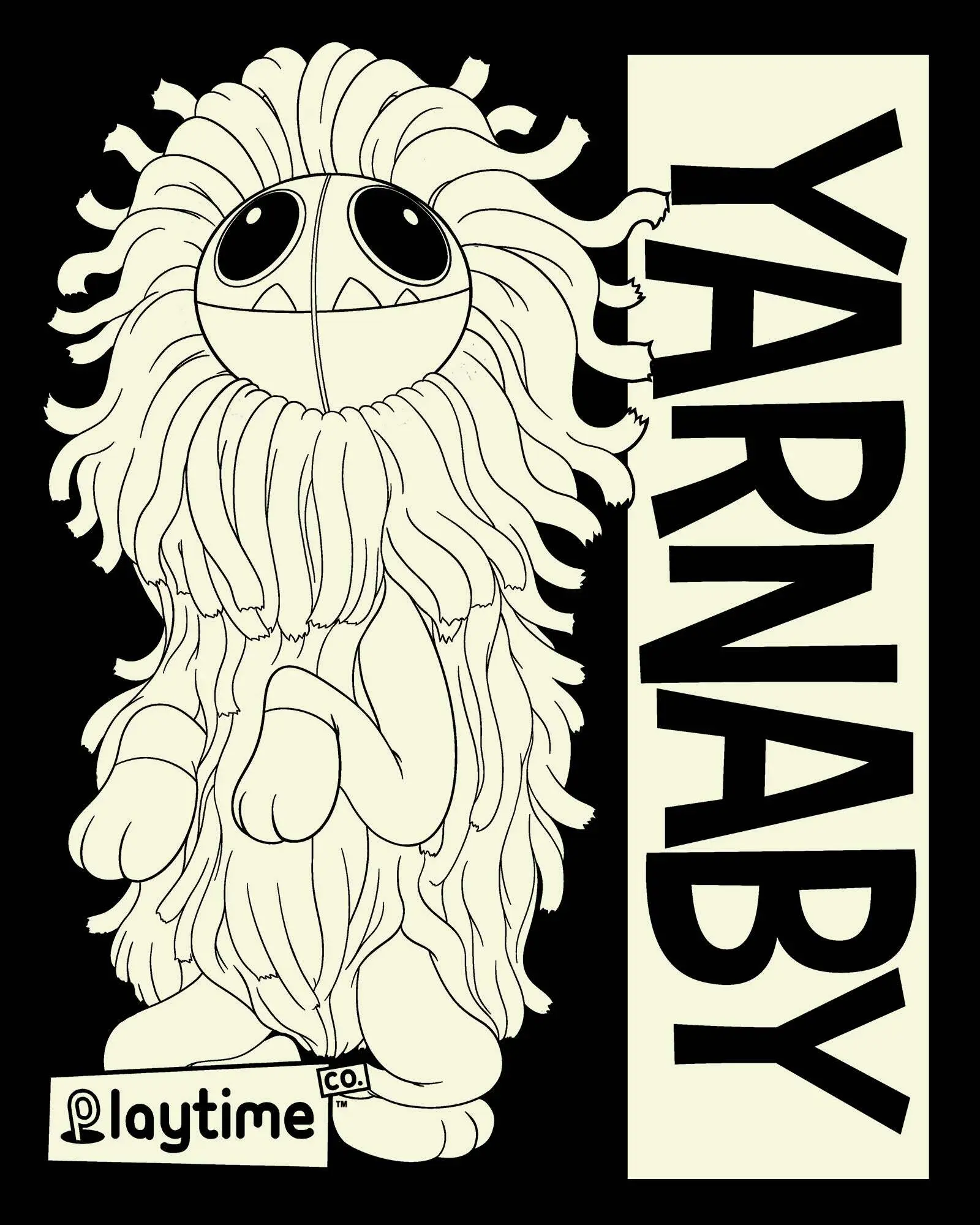 Yarnaby Sitting Black Long Sleeve Tee - Image 3